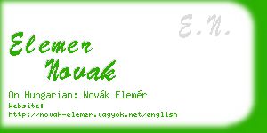 elemer novak business card