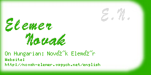 elemer novak business card